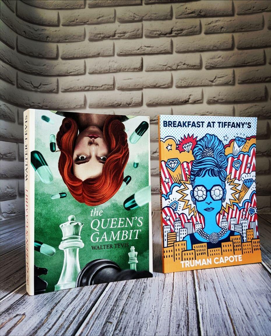 Набір книг "Breakfast at Tiffany's" (Сніданок у Тіффані),"The Queen's Gambit" (Хід королеви) англійською мовою, фото 1