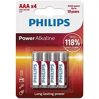 Батарейка LR03 / AAA Power Alkaline Blister 4шт Philips