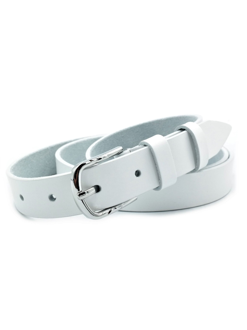 Жіночий шкіряний ремінь 2,3 х 115-120 см Lemon Колір Білий zhin-ua-23k-012, фото 1