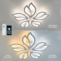 Керована світлодіодна LED люстра Luminaria ASTRA 120W 5F APP з пультом ДУ і додатком для смартфону 624x80-WHITE/WHITE-220V-IP20