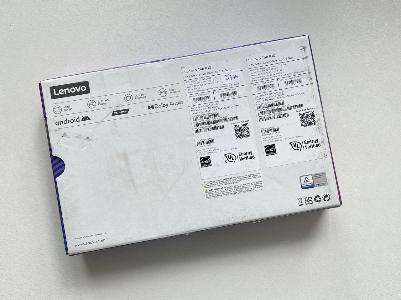 Новий Планшет Lenovo Tab K10 Wi-Fi + LTE 10.3' Abyss Blue 32GB + 3GB RAM Оригінал! - фото 7 - id-p1909482329