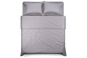 Простирадло на резинці Ardesto Mix&Match, 160х200+30см, 100% бавовна, сатин, сірий Baumar - Порадуй Себе