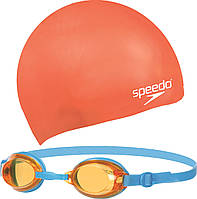 Набор для плавания Speedo JET V2 SWIM SET JU оранжевый Дит OSFM арт 8-09302B996-1