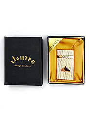 Запальничка Lighter, газова, металевий корпус, Золота