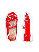 Туфлі мокасіни текстильні дитячі BETTY червоні вишивка Літма Litma 29