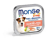 Влажный корм Monge Dog Fruit для собак, пает с лососем и грушей, 0.1КГ