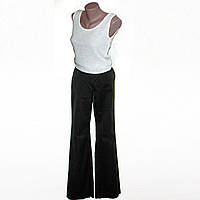 Комплект черные брюки Mango + белый топ-майка для стройной девушки р. 42-44 б/у