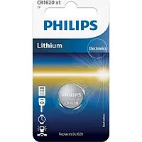 Батарейка CR1620 - 3.0V coin 1-blister (16.0x 2.0) Lithium Philips