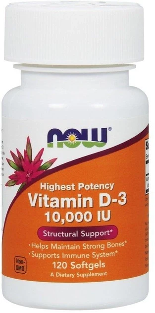 NOW Vitamin D-3 10000 IU (120 softgel)