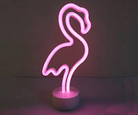 Неоновый светильник ночник декоративной Neon Flamingo Lamp Фламинго розовый свет