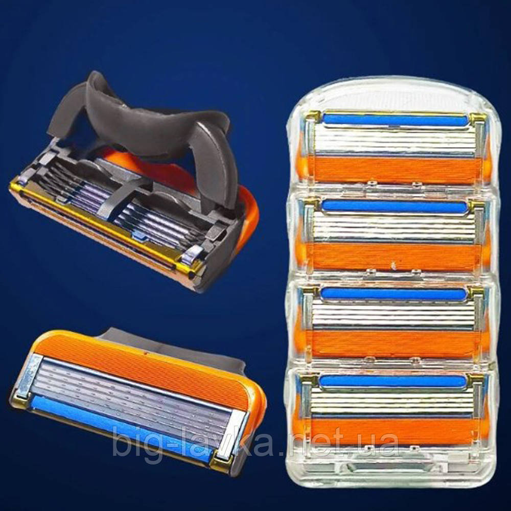 Касети для гоління чоловічі Gillette Fusion 5 - 4 шт, фото 1