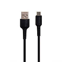 Кабель Borofone BX16 USB - microUSB 2.4A Max 1 m Черный EM, код: 7677404