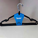 Силіконові плічки вішалки металеві посилені для одягу 700 гр упаковка 10 шт, фото 5