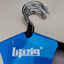 Силіконові плічки вішалки металеві посилені для одягу 700 гр упаковка 10 шт, фото 6