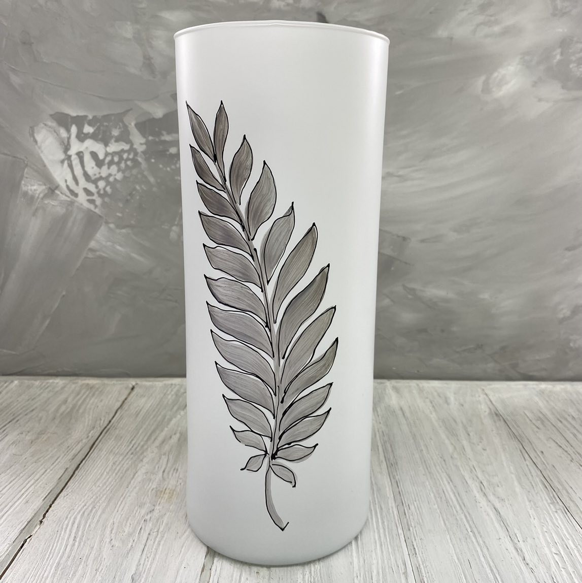 Ваза біла "Листок" Н265*110, фото 1