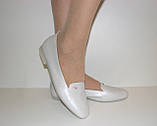 Балетки жіночі сріблястого кольору розмір 37, фото 4