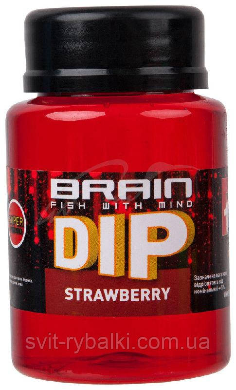 Діп для бойлів Brain F1 100ml Strawberry (полуниця)