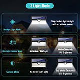 ETP Сонячні ліхтарі на відкритому повітрі, модернізовані 78 світлодіодних сонячних датчиків руху охоронні вогні., фото 5