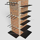 Рейка NARMER-2, Рейка подвійна H2000 L30 W10 s1,2. Торговий профіль для полиць, металевий настінний стелаж, фото 3