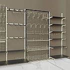 Рейка NARMER-2, Рейка подвійна H2000 L30 W10 s1,2. Торговий профіль для полиць, металевий настінний стелаж, фото 4