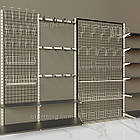 Рейка NARMER-2, Рейка подвійна H2000 L30 W10 s1,2. Торговий профіль для полиць, металевий настінний стелаж, фото 5