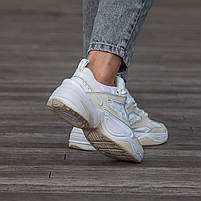 Стильні кросівки жіночі Nike M2K Tekno White Beige. Світлі жіночі кроси Найк М2К Текно., фото 6