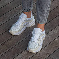 Стильні кросівки жіночі Nike M2K Tekno White Beige. Світлі жіночі кроси Найк М2К Текно., фото 11
