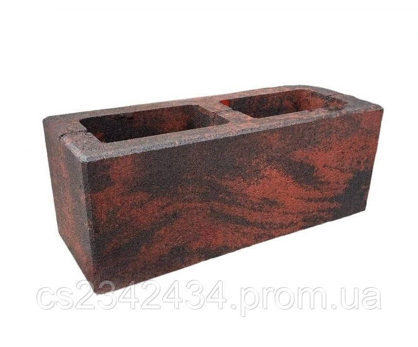 Євроблок двоколірний Гранат (190х190х500)