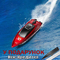 Высокоскоростной катер на радиоуправлении Mini RC Boat 10 км/ч Красный