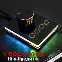 Мультимедийная RGB клавиатура 4 кнопки Энкодер Чёрный