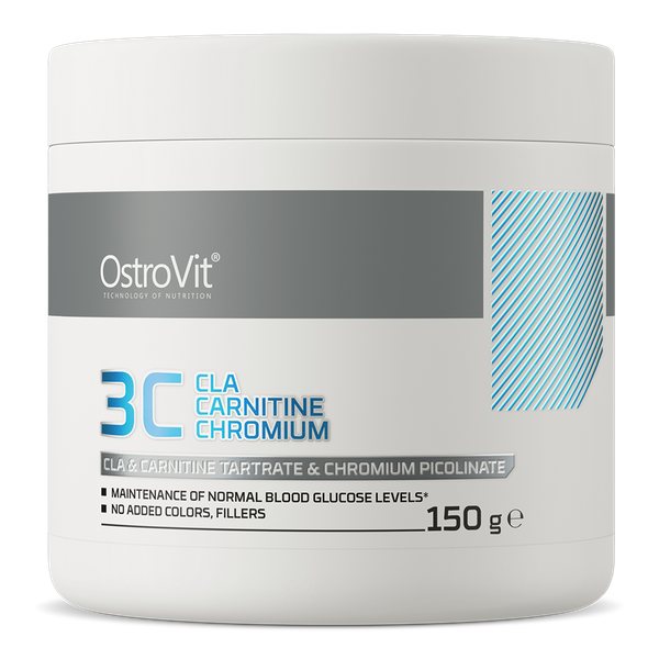 3C CLA L-Carnitine Chromium OstroVit 150 г Малиновий лимонад з м'ятою, фото 1