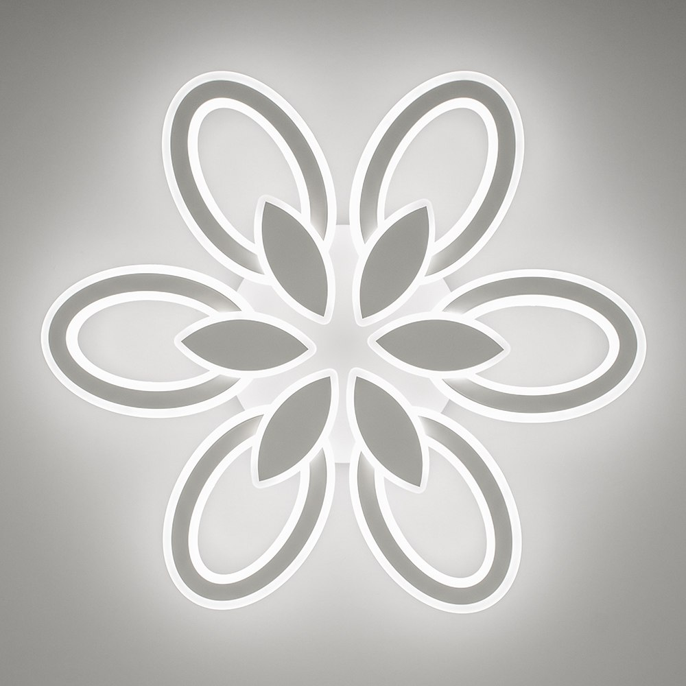 Керована світлодіодна LED люстра Luminaria AURORA DOUBLE 120W 6F APP з пультом і додатком для смартфону 620x80-WHITE-220V-IP20, фото 1