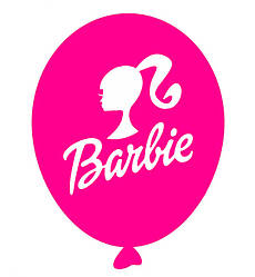 Повітряні кульки "Барбі" (5 шт.), Польща, Ø 30 см., колір - рожевий