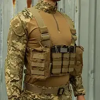 РАЗГРУЗОЧНАЯ СИСТЕМА-ЛИФЧИК MOLLE "LPCH" (LOW PROFILE CHEST HARNESS) В ЦВЕТЕ КОЙОТ