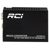 Медіаконвертер RCI 1G, SFP slot, RJ45, standart size metal case (RCI300S-GL)