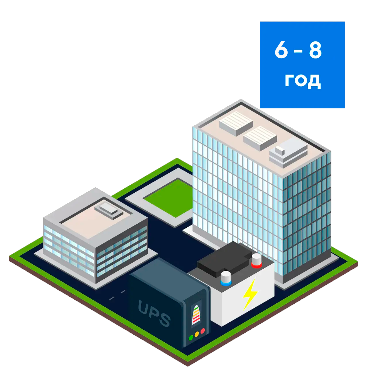 Готове енерго рішнення "Побутовий" 6-8 годин автономної роботи ДБЖ AXEN.IA-500 VA + АКБ AX-GEL-100