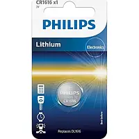 Батарейка CR1616 - 3.0V coin 1-blister (16.0 x 1.6) - Lithium Philips