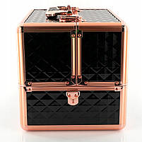 Валіза кейс майстра для косметики 3D DARK ROSE GOLD, фото 3