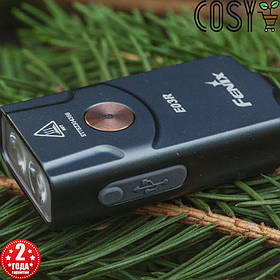 Наключний ручний ліхтар для туризму та повсякденного використання Fenix E03R V2.0, синій.