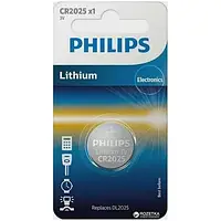Батарейка CR2025 - 3.0V coin 1-blister (20.0 x 2.5) - Lithium Philips