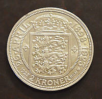 Дания 2 кроны 1923 г (Серебро)5
