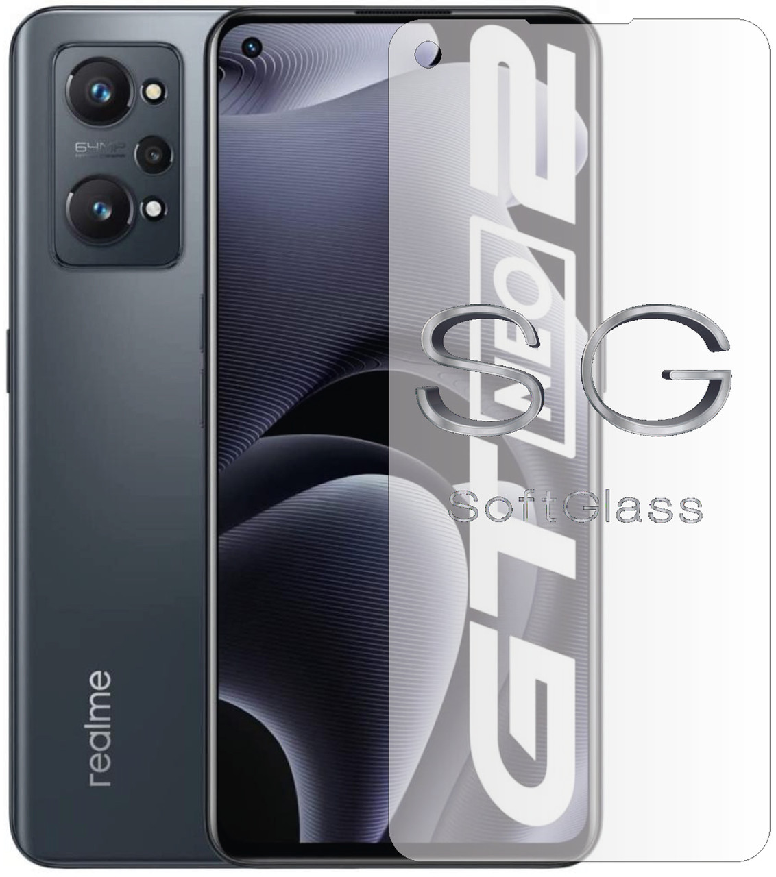 М'яке скло Realme GT Neo 2 на екран поліуретанове SoftGlass