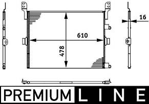 Радіатор кондиціонера RENAULT KERAX / MAGNUM / PREMIUM, VOLVO FE Behr Hella Service 8FC351 317-664 (207935270)