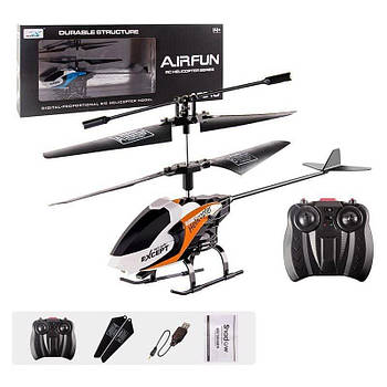 Вертоліт на радіокеруванні Airfun (2 кольори, пульт 2,4G, вбудований акумулятор, підсвічування) AF 610-2