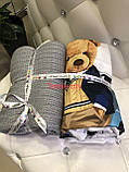 Комплект постільноі білизни для новонароджених з вязаним пледом First Choice Satin  baby MONTY, фото 9