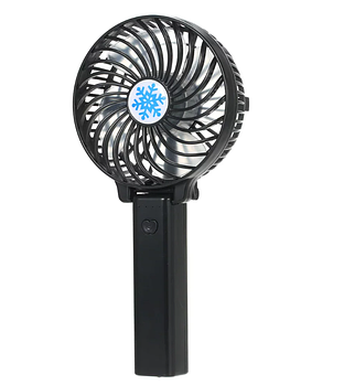 Ручний мінівентилятор-трансформер Handy mini fan USB з ліхтариком Чорний (KG-10237)