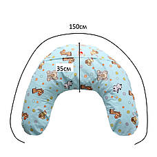 Наволочка на подушку для вагітних і годування дитини Лежебока, матеріал бязь, фото 2