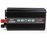 Перетворювач струму power inverter ac/dc автомобільний інвертор 1000w з 12 на 220 ssk-1000, чорний, фото 2