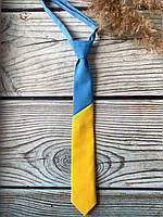 Краватка жовто блакитна на застібці