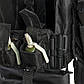 Плитоноска бронежилет WARMOR 3 чорна зі швидким скиданням MOLLE 8 підсумків + кишені під бічний захист, фото 5
